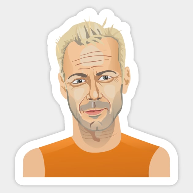 Bruce Willis, Hollywood star in The Fifth Element Sticker by mikath